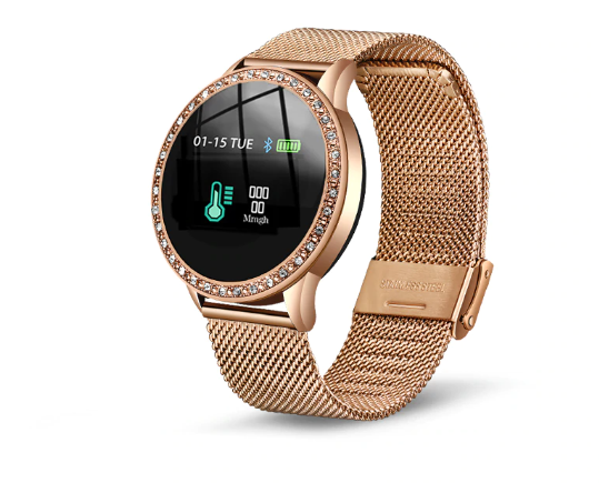 Smartwatch dama compatibil cu Android si IOS BLUETOOTH LIGE gold B1288